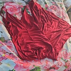 Elegant Red Sleeveless Dress